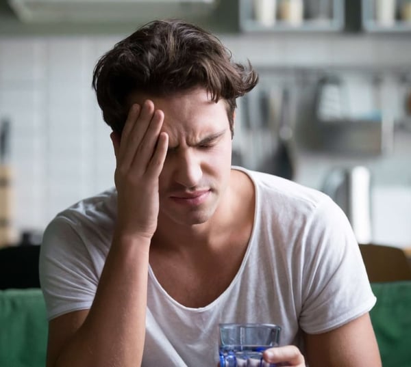 Man with headache Man with headache
